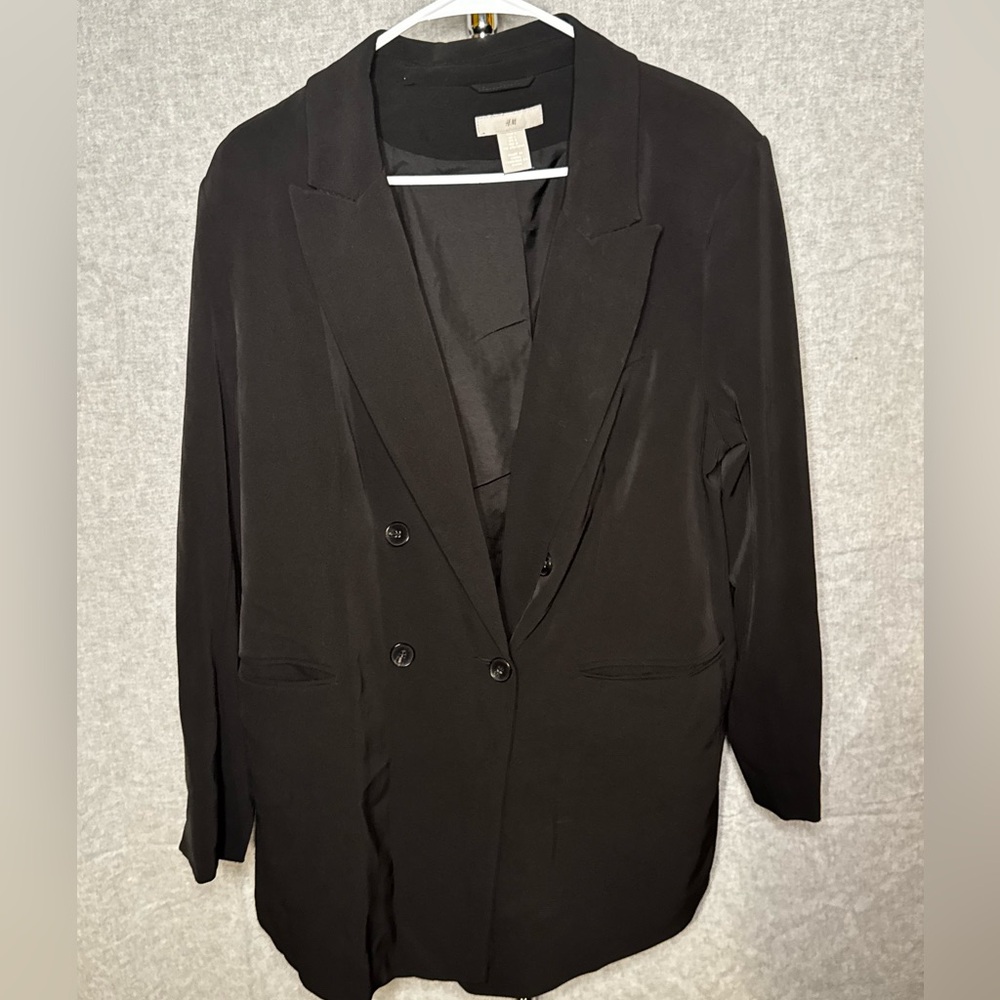H&M Double-Breasted Black Blazer - Oversized fit